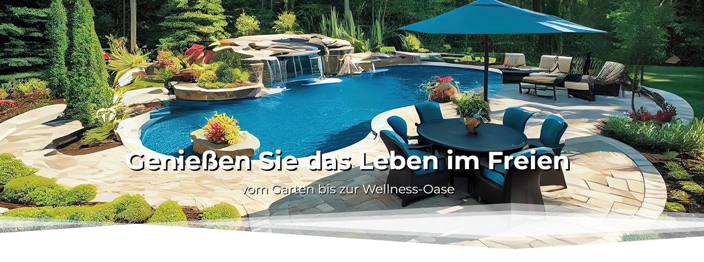Poolbau Spiesheim - ↗️Schlundt: 🏊🏼Gartenbau, Sauna, Poolüberdachung, Bagger- & Erdarbeiten